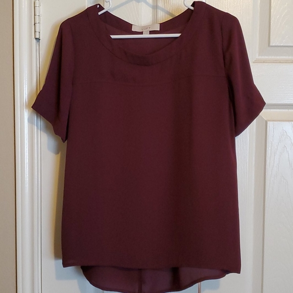 LOFT maroon viscose blouse - Picture 1 of 1